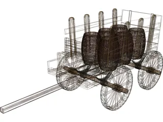 Cart of Barn 3D Model preview