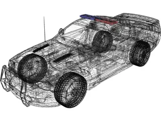 Ford Mustang Saleen Barricade 3D Model preview