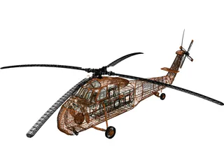 Sikorsky HUS-1 Seahorse 3D Model preview