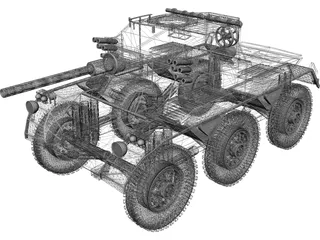 Saladin Tank 3D Model preview