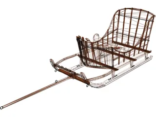 American Sleigh 3D Model preview