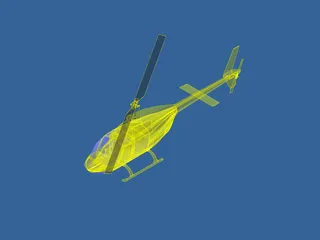 Bell 206B-III JetRanger 3D Model preview