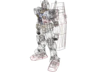 Gundam rx78 3D Model preview