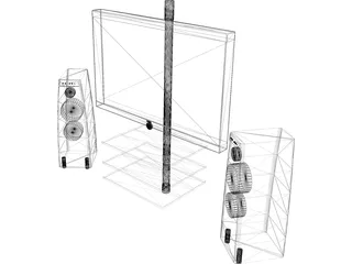Lowe LED TV with Meridian Speakers 3D Model preview