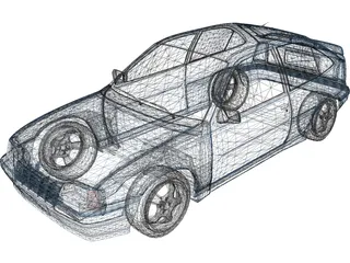 Opel Kadett E (1984) 3D Model preview