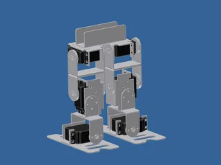 Biped Servo Robot 3D Model preview