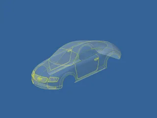 Audi TT Body 3D Model preview