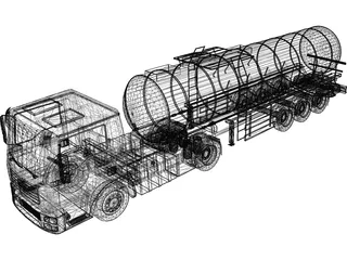 Man Truck 3D Model preview