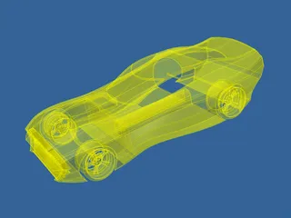 Muscle Car Concept 3D Model preview