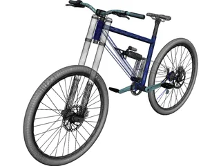 Bicycle Professional Downhill 3D Model preview