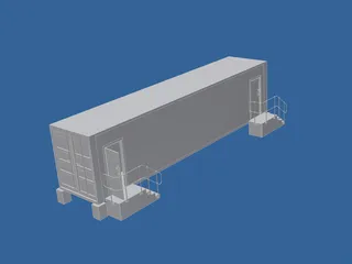 Shipping Container 40 foot 3D Model preview