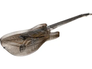 Fender Stratocaster Electric Guitar 3D Model preview