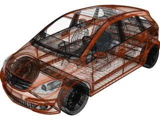 Mercedes-Benz B-class (2006) 3D Model preview