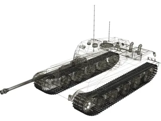 Tiger II King Tiger 3D Model preview