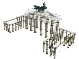 Brandenburg Gate Berlin 3D Model preview