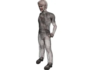 Man Standing 3D Model preview