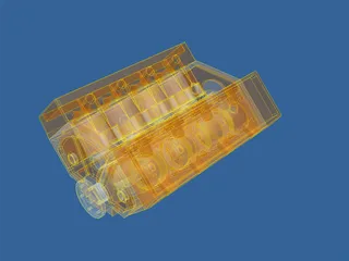 V8 Engine 3D Model preview