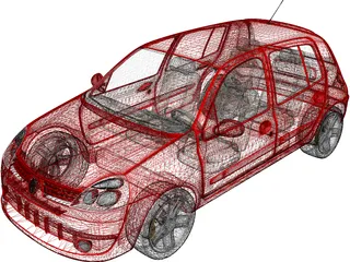 Renault Clio 3D Model preview