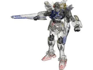 Gundam F91 3D Model preview