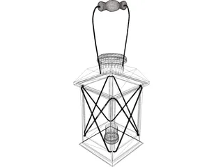 Colonial American Lantern 3D Model preview