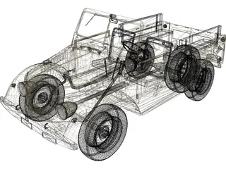GAZ 69 3D Model preview