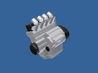 Yamaha R1 Engine 3D Model preview