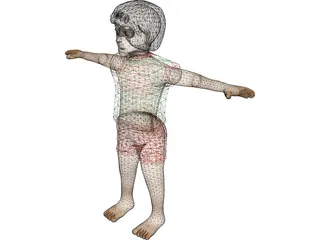 Cartoon Boy 3D Model preview