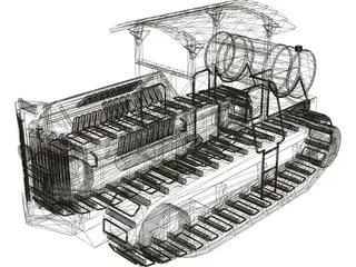 Soviet Tractor Kommunar 3D Model preview