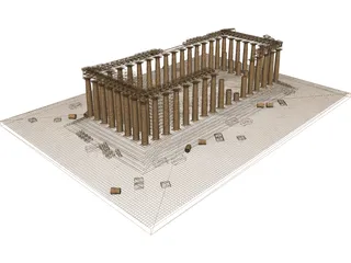 Parthenon Ruins 3D Model preview