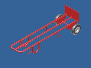 Hand Truck 3D Model preview