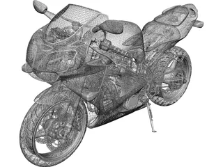 Kawasaki ZX6-R J1 3D Model preview