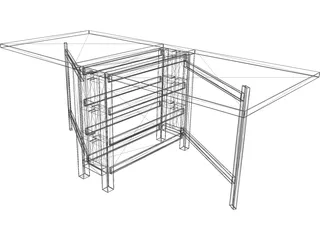 Foldable Table 3D Model preview