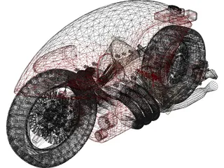 Motorcycle Concept 3D Model preview
