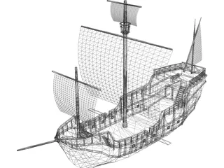 Galleon 3D Model preview