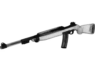 M1 .30 Carbine 3D Model preview