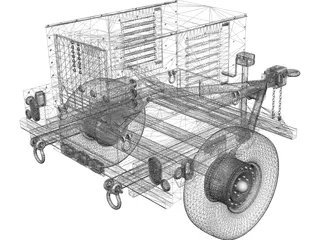 Military Mobile Generator 3D Model preview