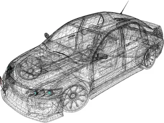 Mitsubishi Lancer Evo IX C-West Style 3D Model preview