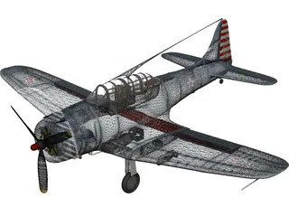 Dauntless Dive Bomber 3D Model preview
