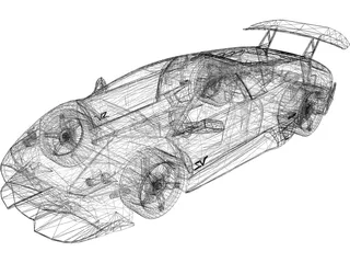 Lamborghini Murcielago LP670-4 SV 3D Model preview