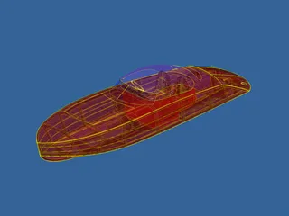 Vintage Boat 3D Model preview