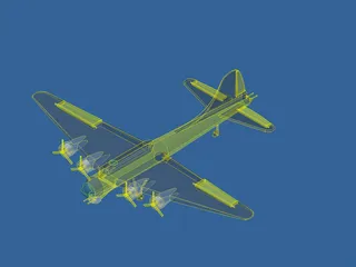 Boeing B-17 Flying Fortress 3D Model preview