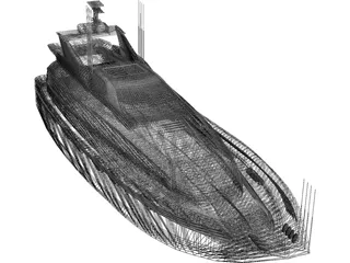 Yacht 3D Model preview