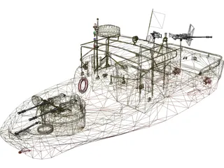 Patrol Boat 3D Model preview
