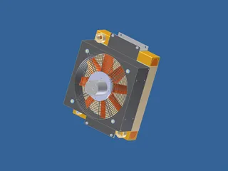 Hydraulic Oil Cooler 3D Model preview