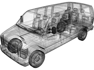 Ford E150 (2009) 3D Model preview