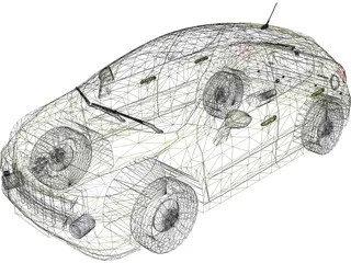 Peugeot 207 5-doors 3D Model preview