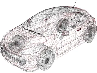 Peugeot 207 3-doors 3D Model preview