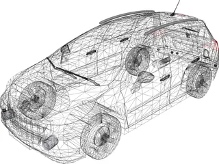 Peugeot 207 SW 3D Model preview