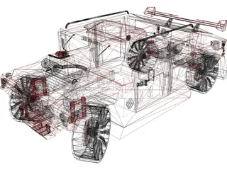 Hummer [Tuned] 3D Model preview