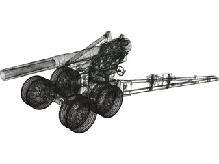 M115 Howitzer 3D Model preview